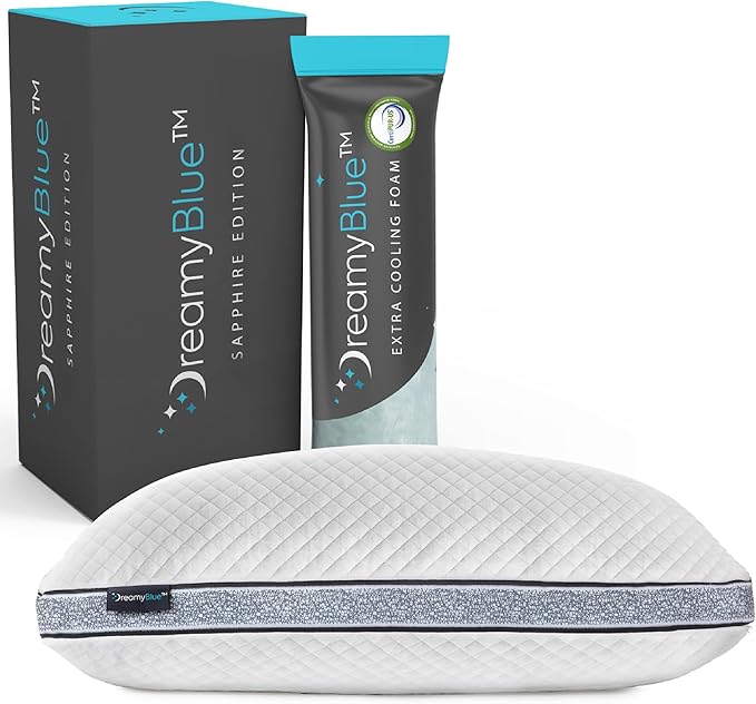 Gusseted Sapphire Pillow • Adjustable Loft, Luxury Cover