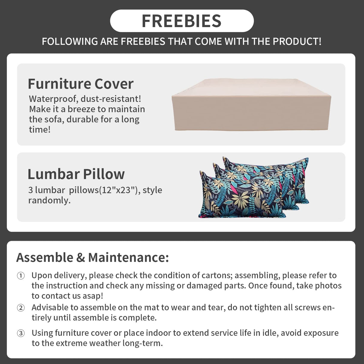 Patio Furniture Sectional Sofa Set 9 Pieces Outdoor Wicker Furniture Couch Storage Glass