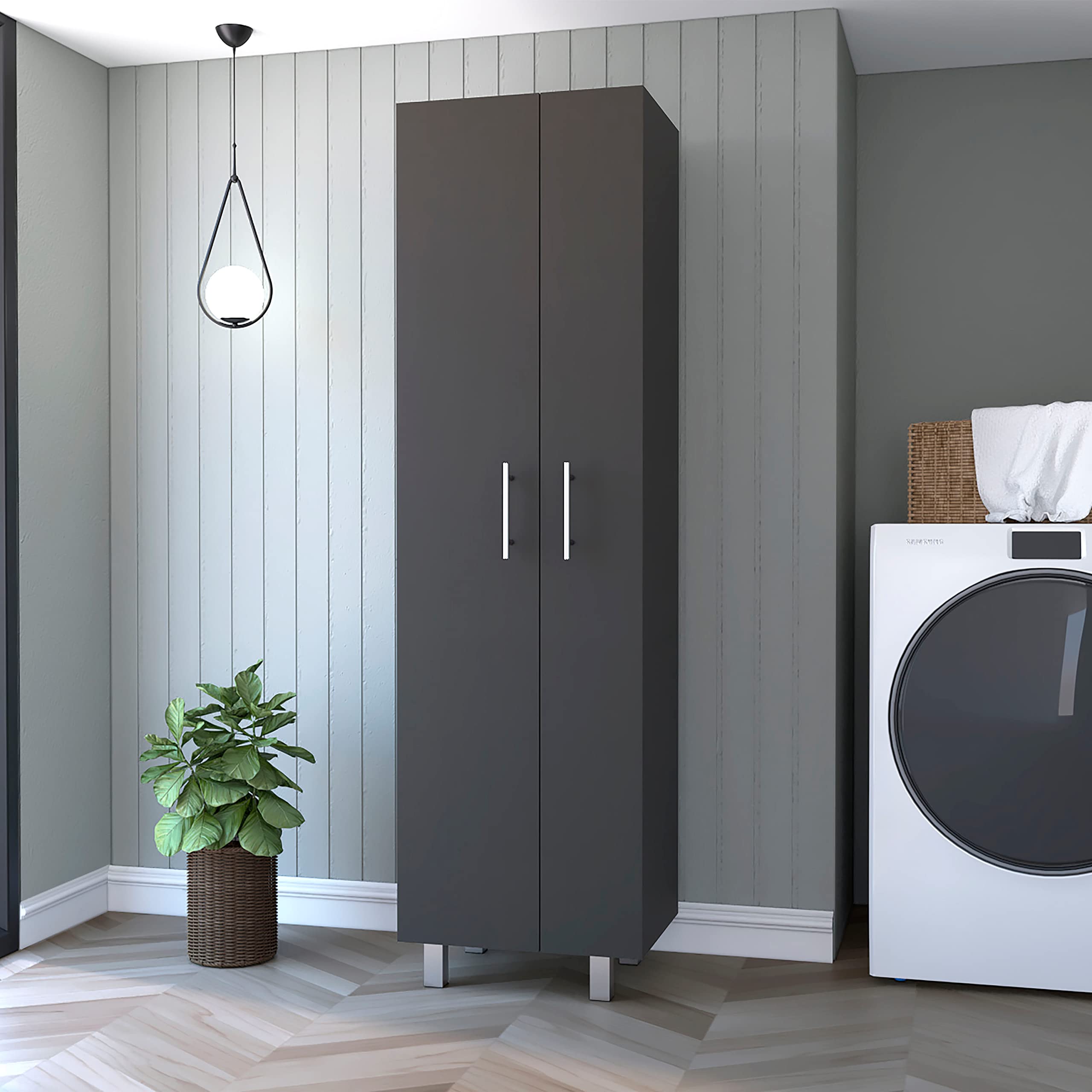 Office Cabinets, 15.16"x20.16"x71.34", Black