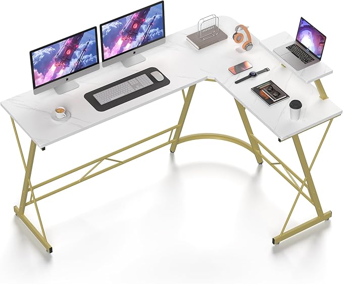 63" L Shaped Computer Desk, Corner Desk, Home Office Desk