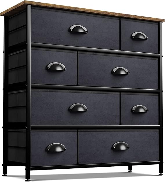 Dresser for Bedroom with 8 Drawers - Tall Chest Storage Tower