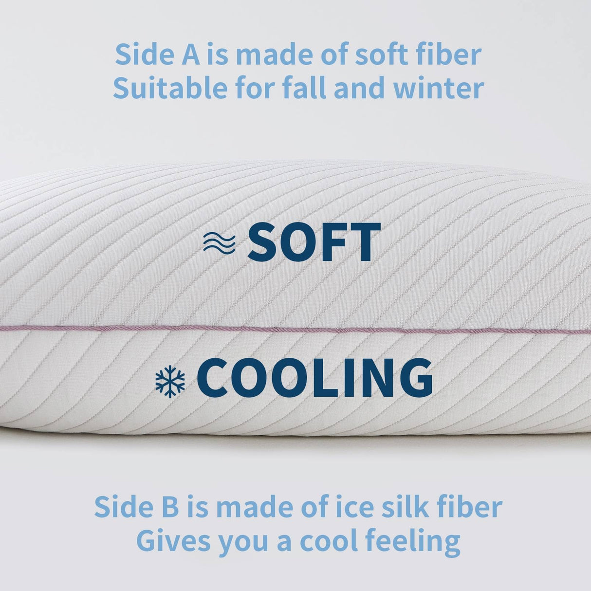 Pillows Queen Size Set of 2 Cooling Shredded Memory Foam Pillows for Bed