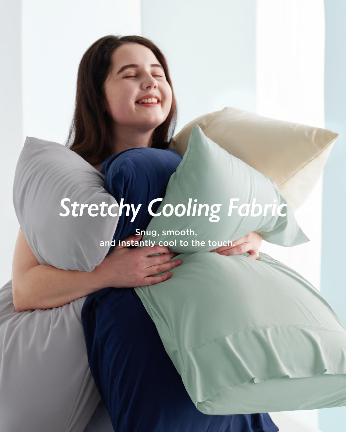 Cooling Pillow Cases King Size - BlendTek™ Dry & Cool Technology for Hot Sleepers