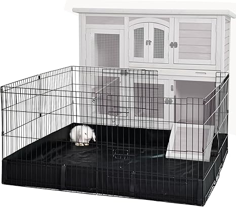 Rabbit Hutch Indoor Outdoor Bunny House Bunny Cage on Wheel