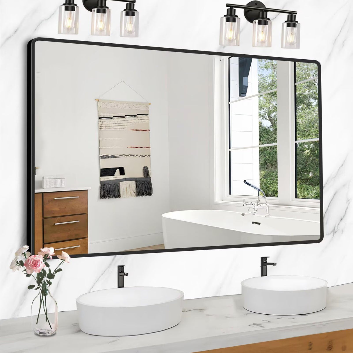 Bathroom - Wall - Mirror - for Over Sink, Wall-Mounted Vanity Mirror