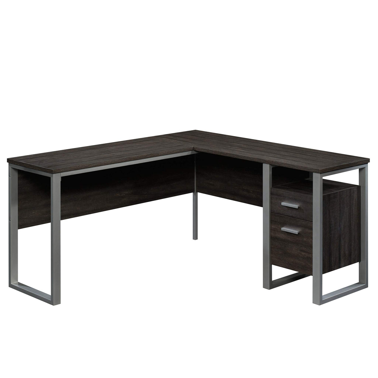 L-Desk, L: 59.84" x W: 57.32" x H: 29.65", Blade Walnut Finish