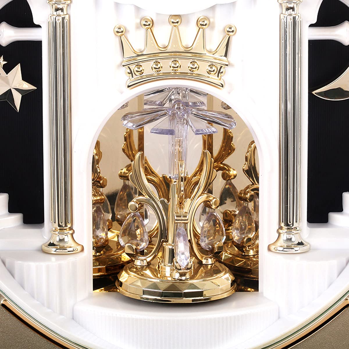 Musical Motion Wall Clock with Rotating Pendulum, Decorative Wall Clock