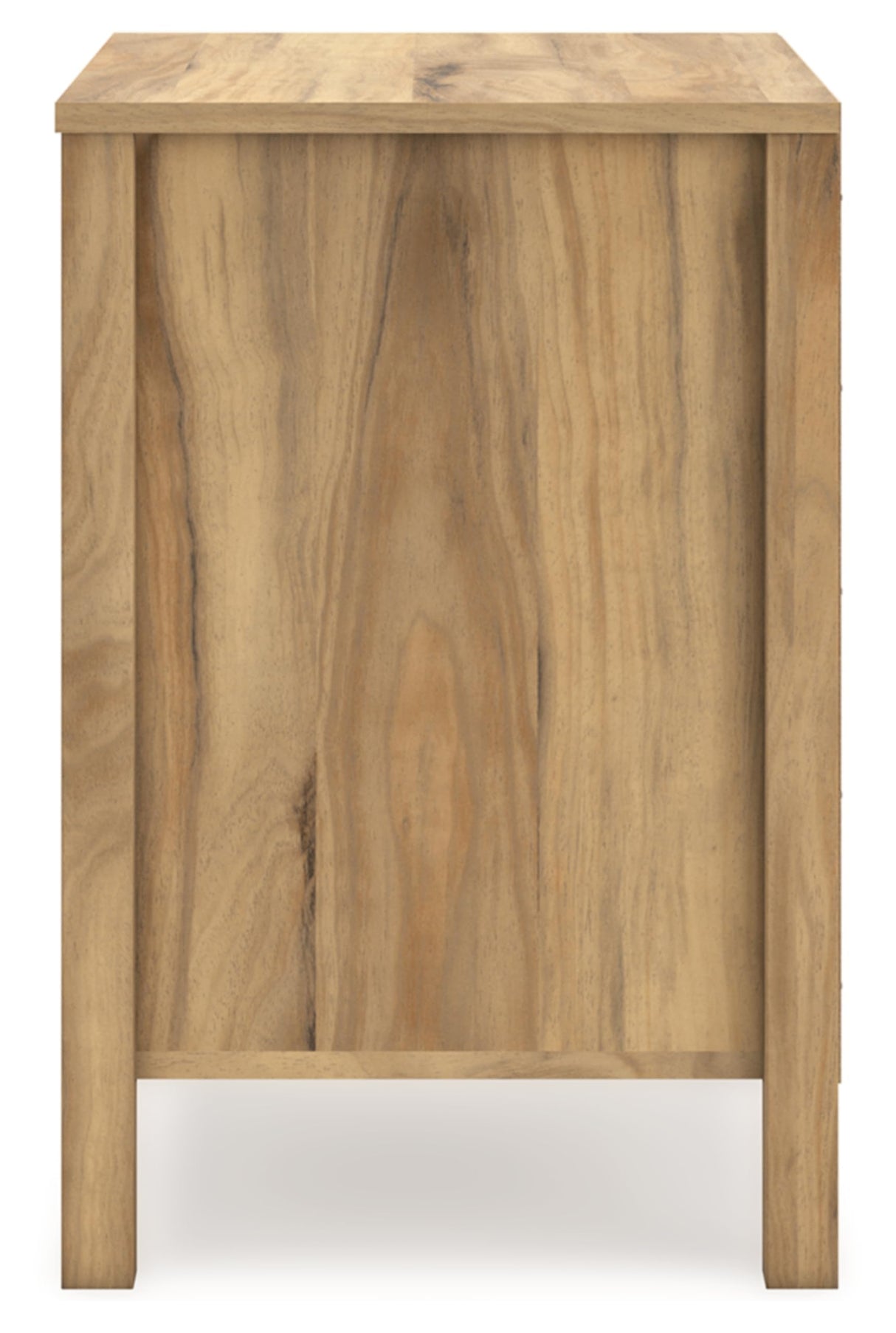 Bermacy Casual 2-Drawer Nightstand with Straight Legs, 24.37" Tall, Light Brown