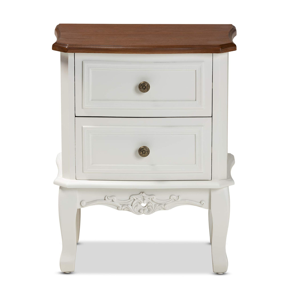 Nightstands, White/Cherry Brown