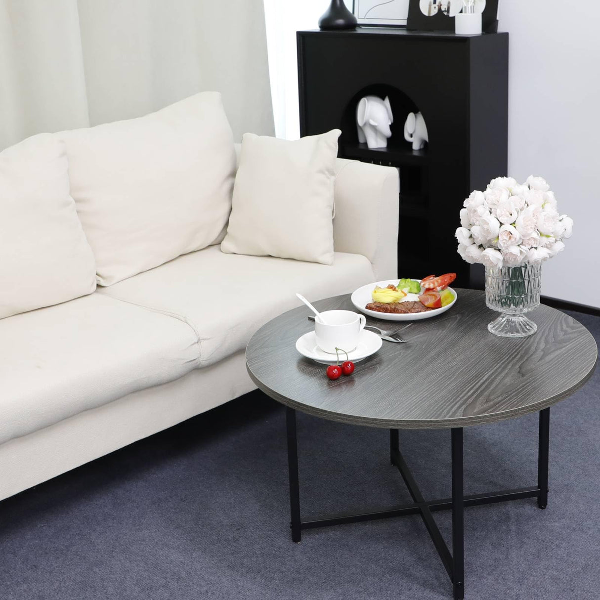 Coffee Table Set of 2, Combination of Single and Double Layers