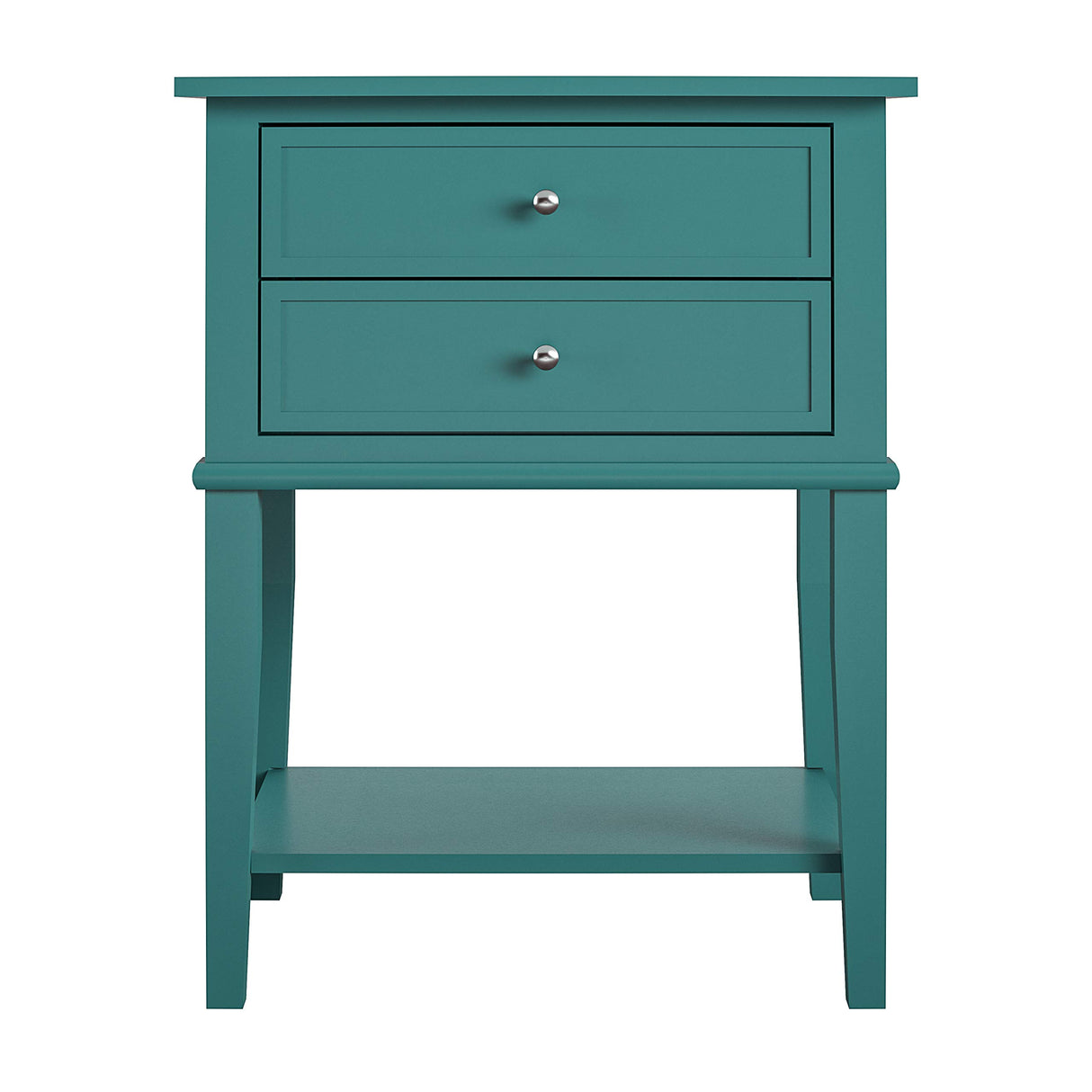 Ameriwood Home Franklin Accent Table with 2 Drawers, Emerald