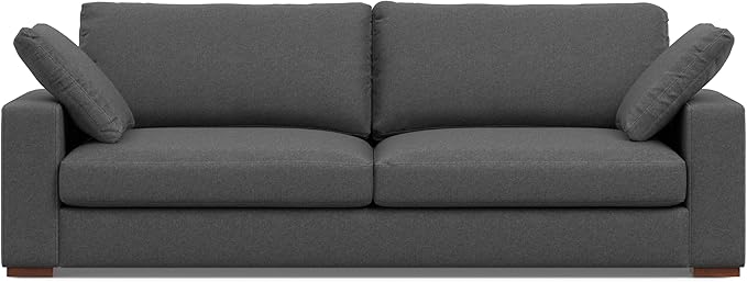 Charlie Sofa in 100% Recycled Polyester Tightly Woven Performance Fabric, Pebble Grey,