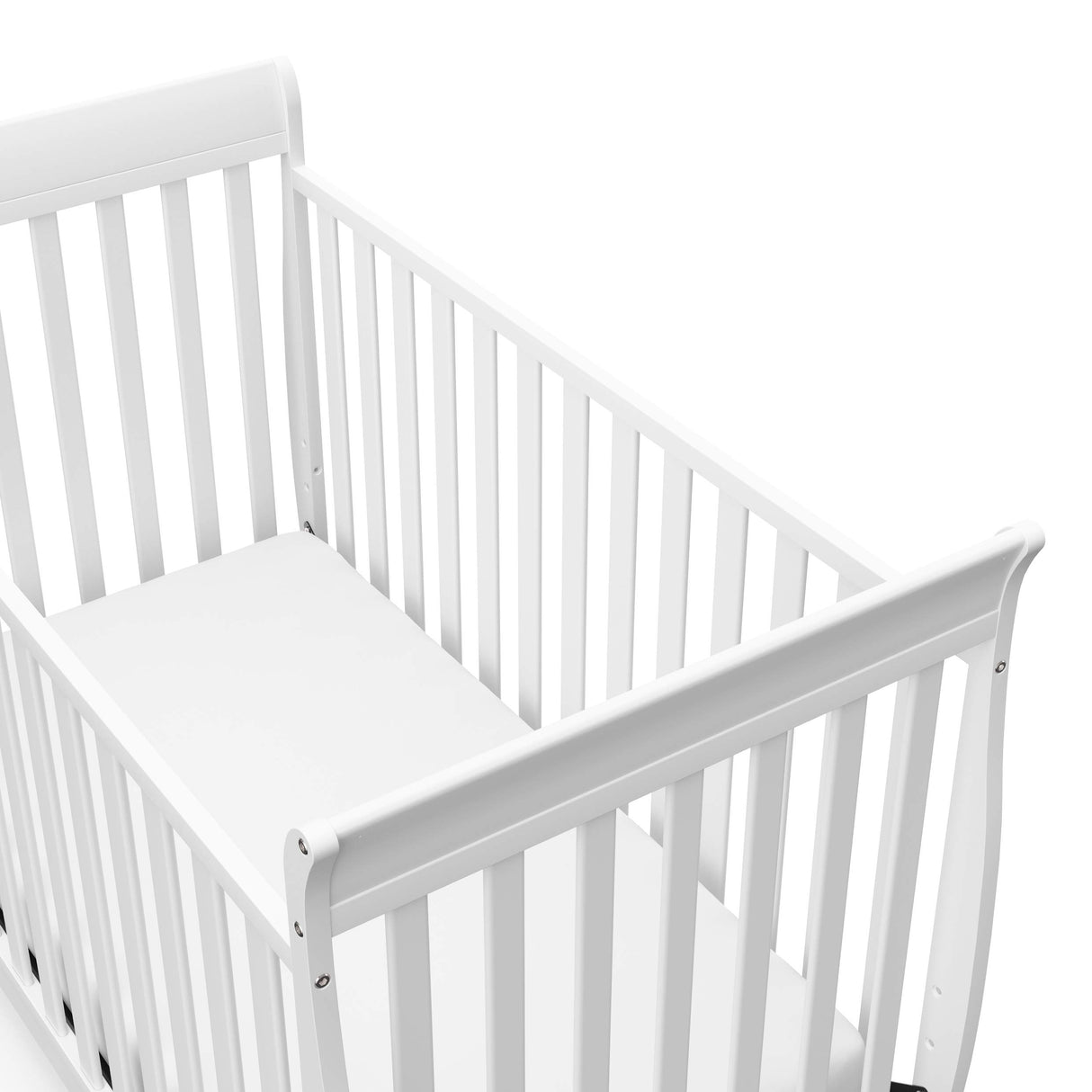 Convertible Crib (White) – GREENGUARD Gold Certified, Converts to Toddler Bed and Daybed, Fits Standard Full-Size Crib Mattress, Classic Crib with Traditional Sleigh Design