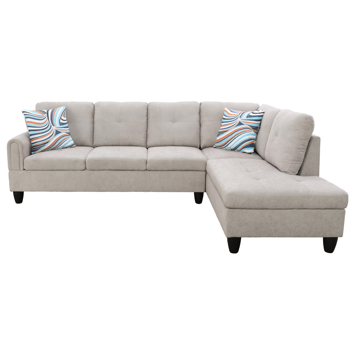 Sectional Couches for Living Room 2 Pieces Modern Sectional Sofa with Right Chaise