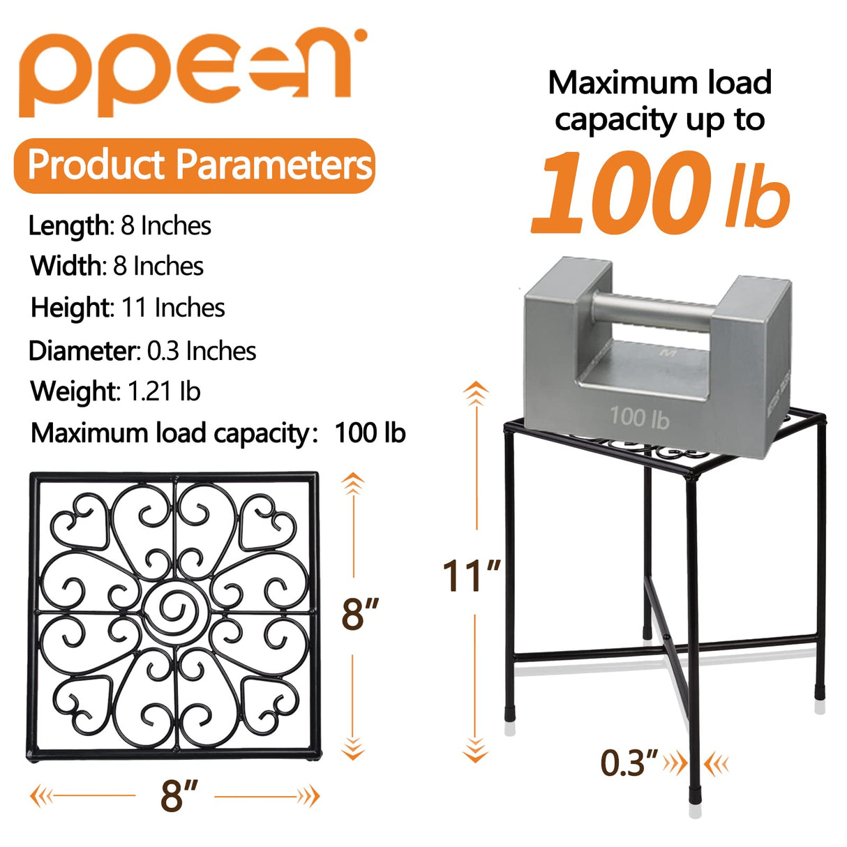 IronBloom Heavy-Duty Indoor & Outdoor Plant Stand