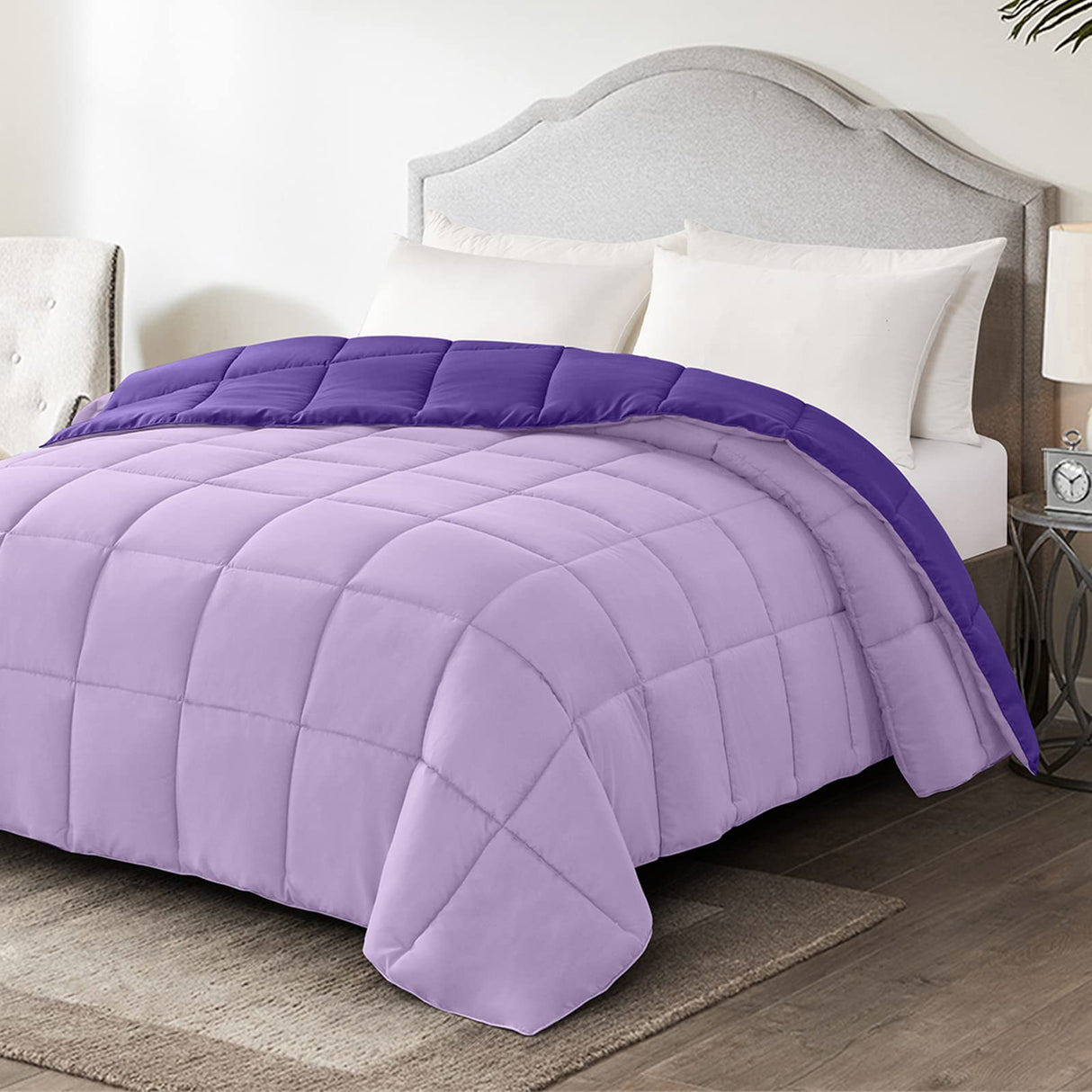 Lightweight Twin Comforter - Purple Down Alternative Comforters Twin Size Bed
