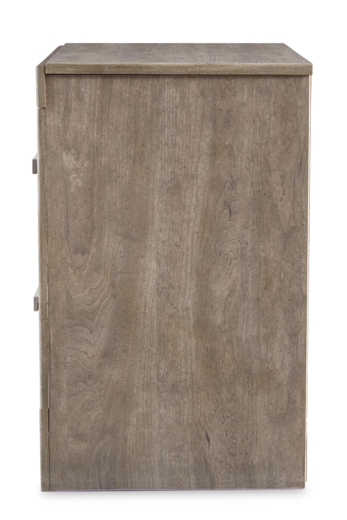 Culverbach Modern 2 Drawer Nightstand with 2 USB Charging Stations, 24.37" Tall, Weathered Gray