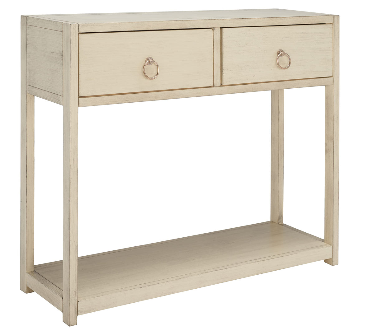 Home Collection Sadie Contemporary Antique White 2-Drawer Console Table