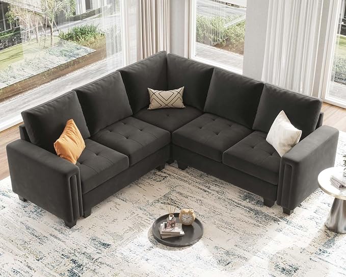 9 Velvet Modular Sectional Sofa Convertible Sectional Sofa Couch
