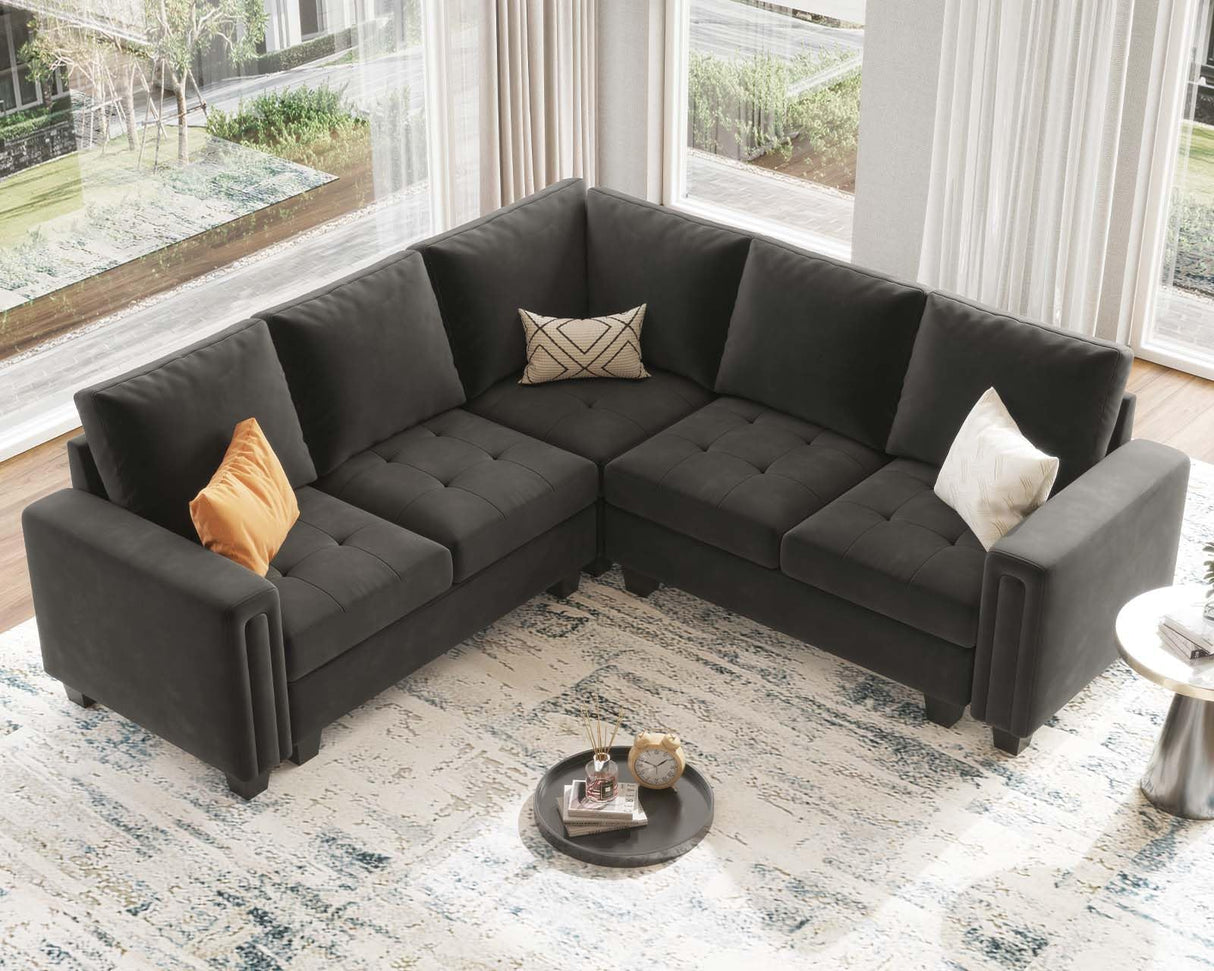 9 Velvet Modular Sectional Sofa Convertible Sectional Sofa Couch