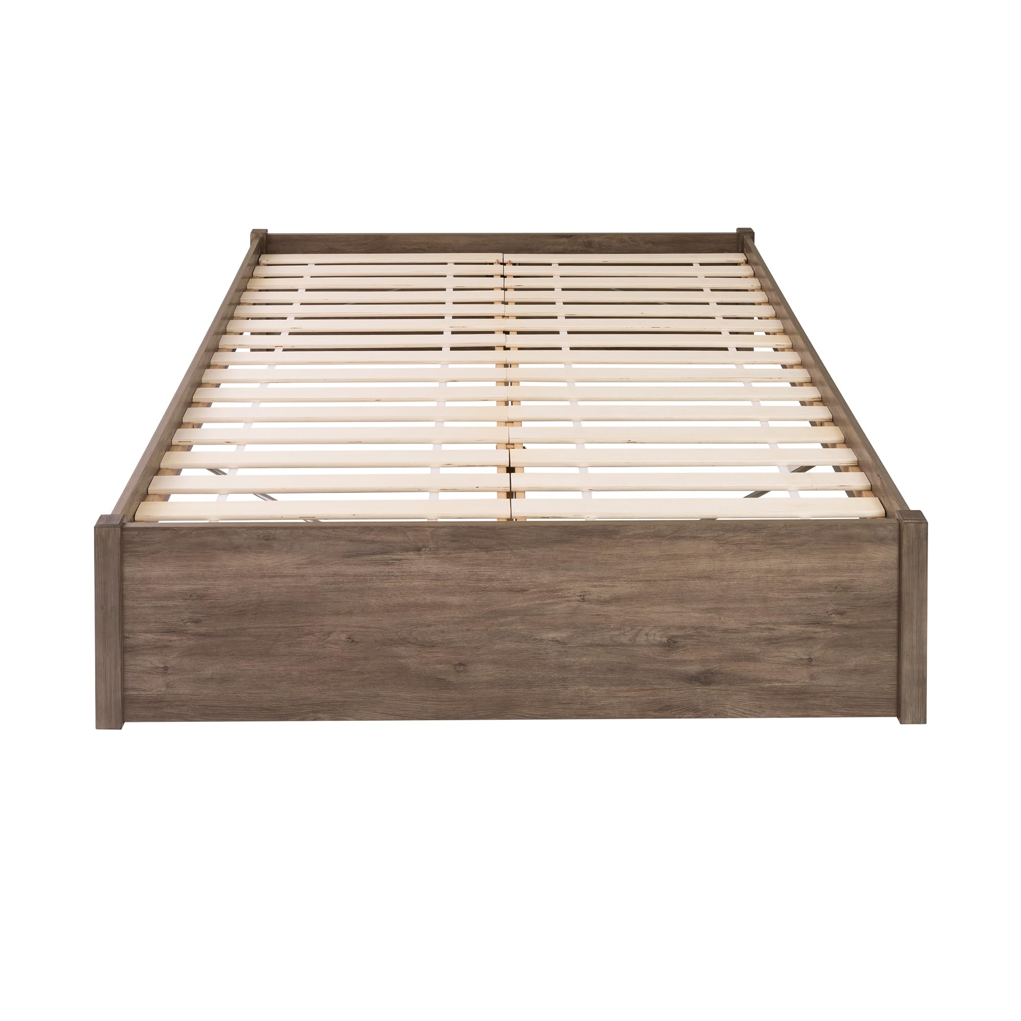 Select Queen 4-Post Raised Platform Bed with Under Bed Storage Space