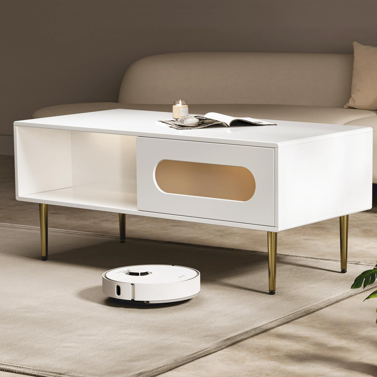 Modern Coffee Table for Living Room - LED Living Room Table