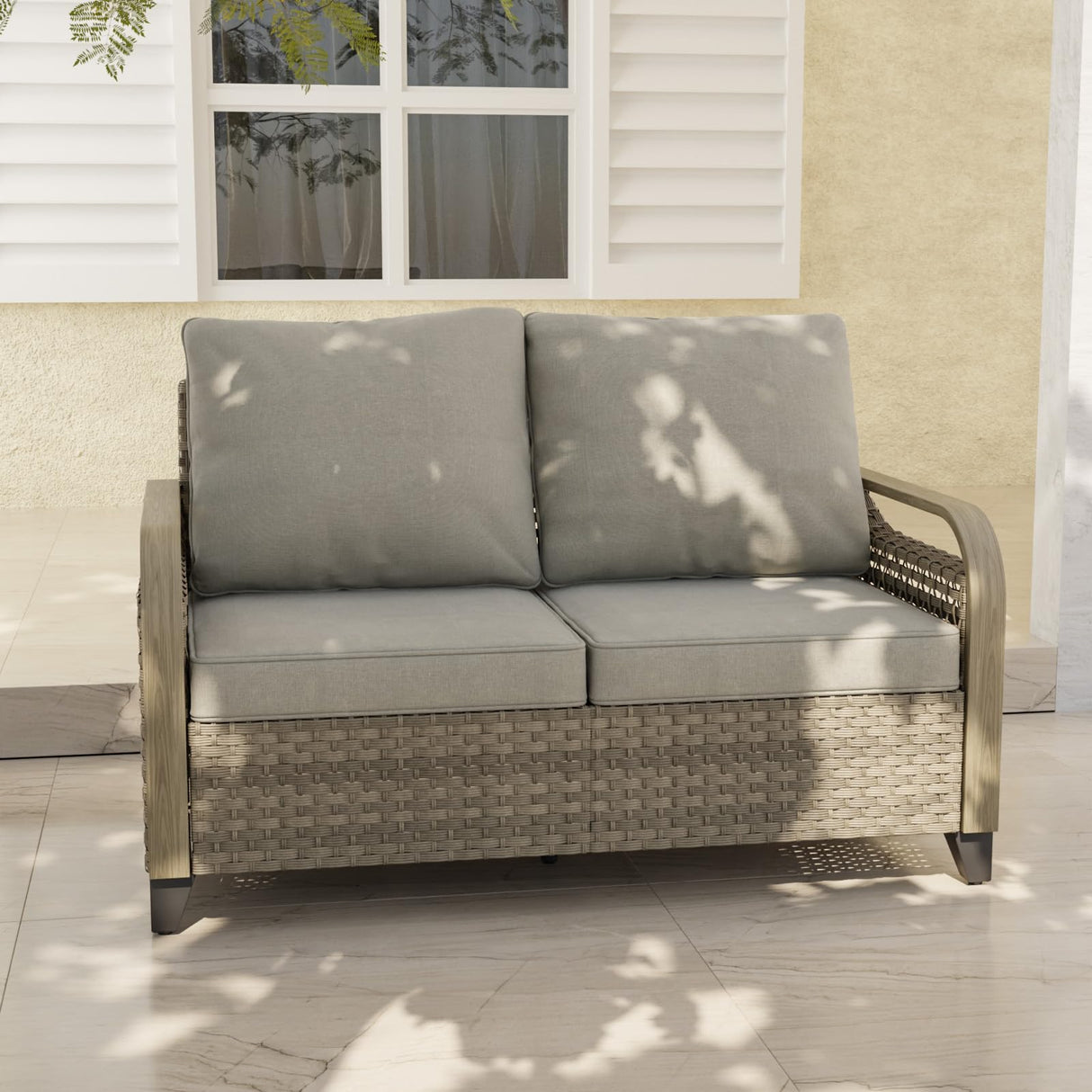 Modern Wicker Outdoor Sofa Furniture, Small Balcony Furniture