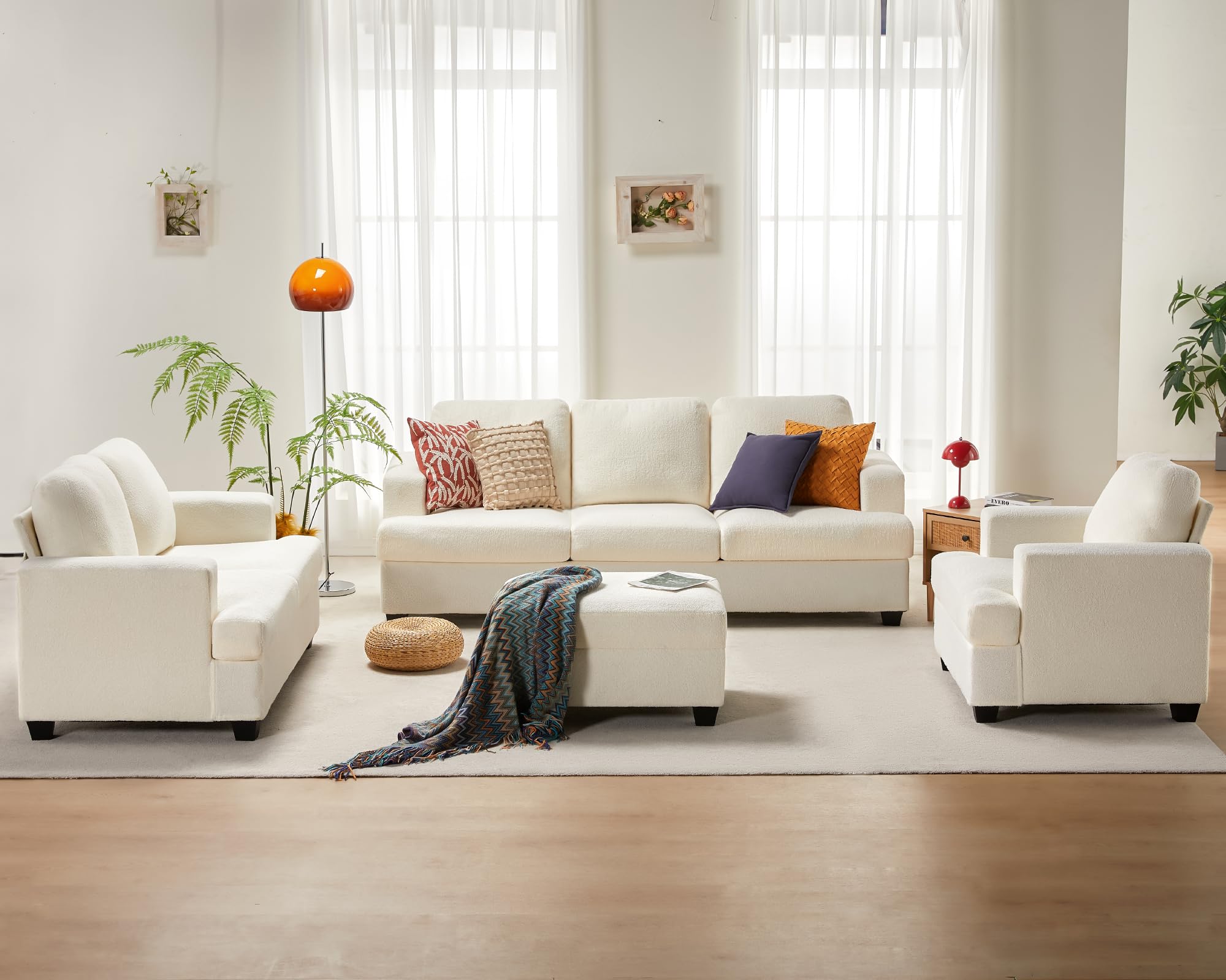 89 Inch Sofa, Comfy Sofa Couch with Extra Deep Seats, 3 Seater Sofa