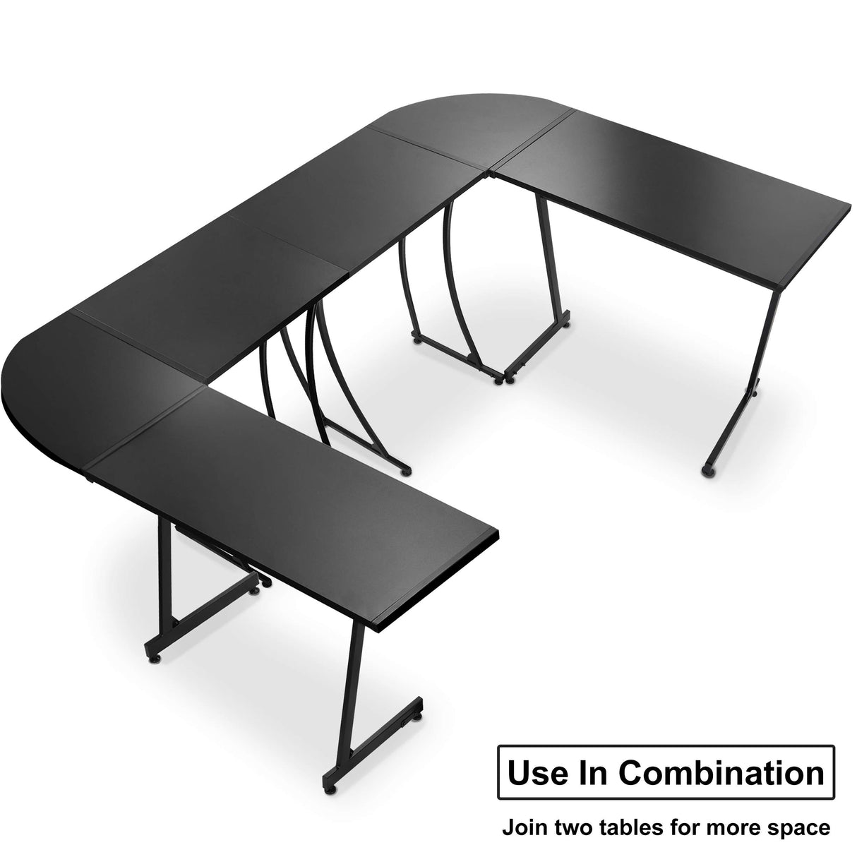 L-Shaped Corner Desk Computer Gaming Desk - 58 Inch Modern Home PC Table Office