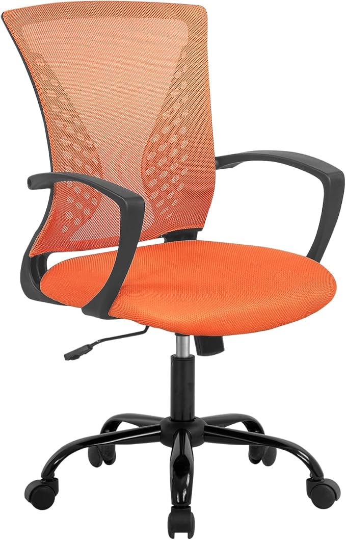 Mesh Chair Ergonomic Mid Back Swivel Rolling Desk Chair with Armrest Height Adjustable
