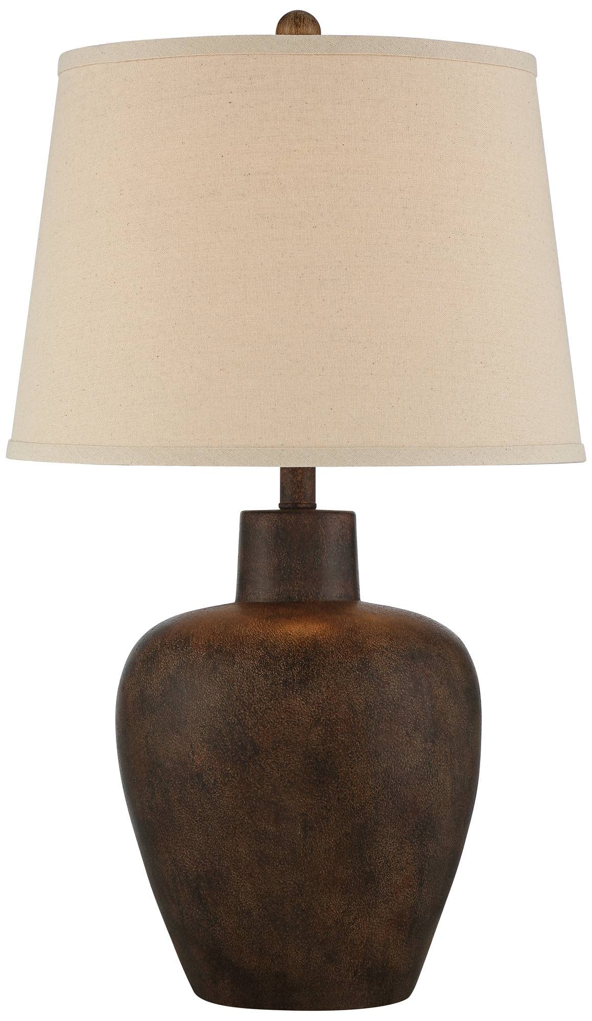 Farmhouse Table Lamps Set of 2 - 27" Rustic Southwestern Cottage Bedside Lamps