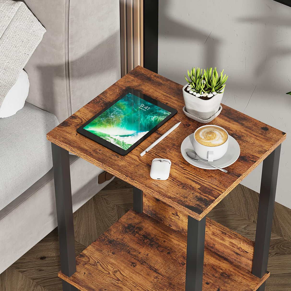 Set of 2 End Table, Side Table, Nightstands