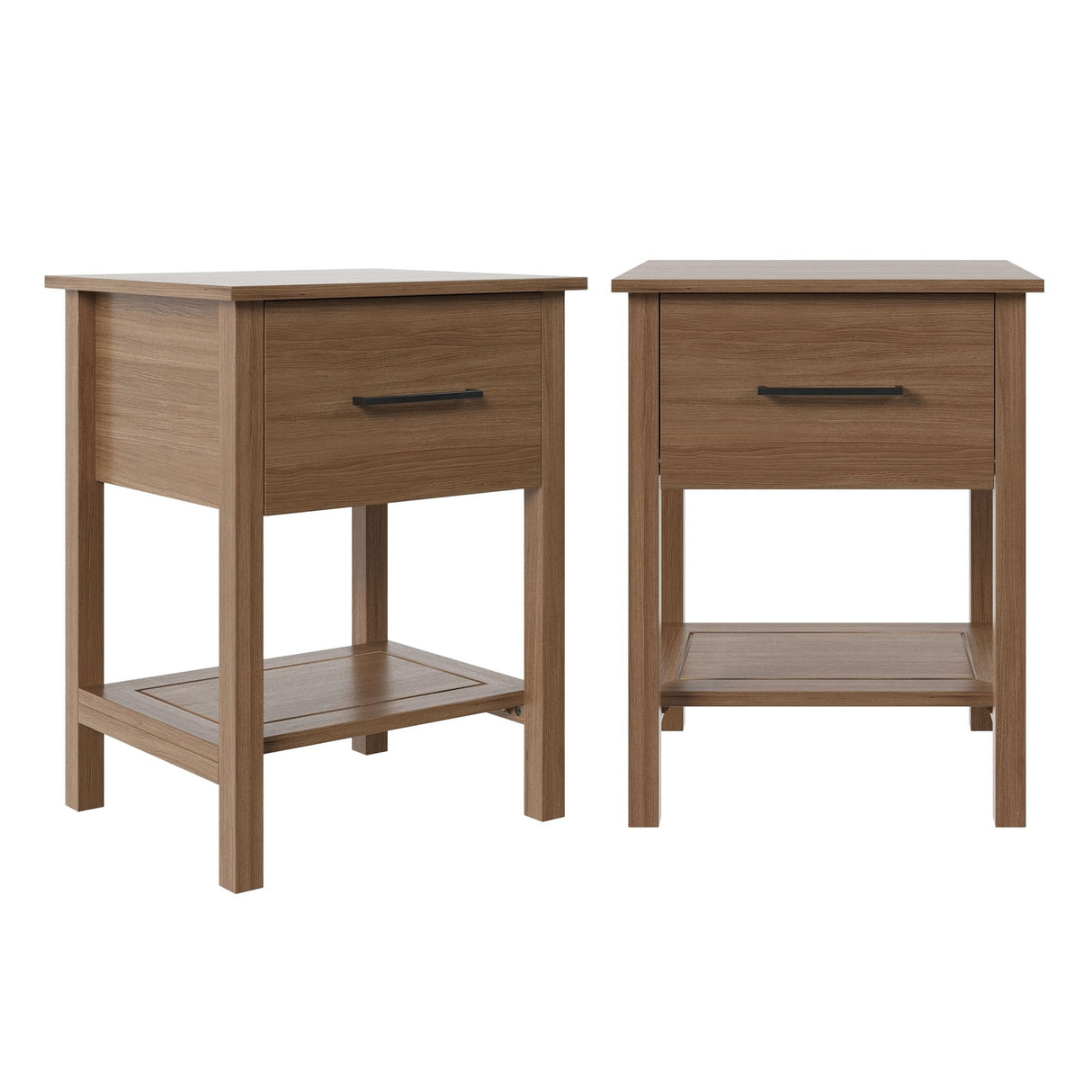 Simple Modern Nightstands with Square Legs, Diamond