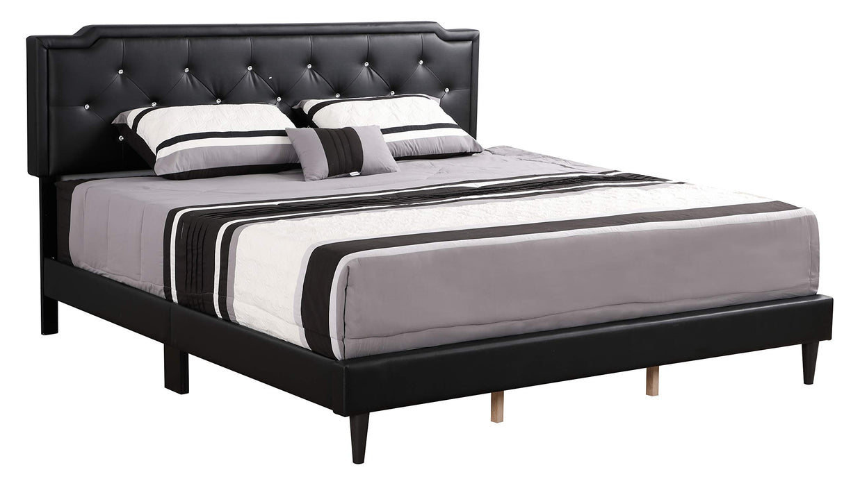 Deb Upholstered Bed, King, Black