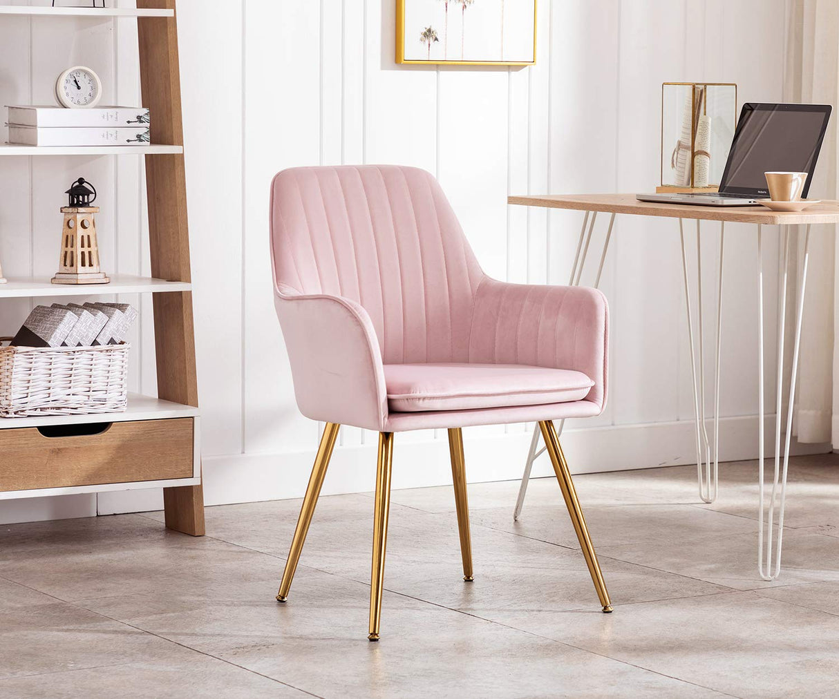 Accent Living Dining Room Velvet Arm Chair Club Leisure Guest Lounge Bedroom Upholstered Chair