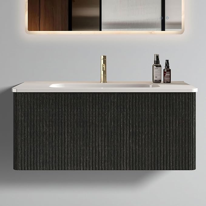 36" Bathroom Vanity with Sink, Wall Mounted Bathroom Vanity Cabinet