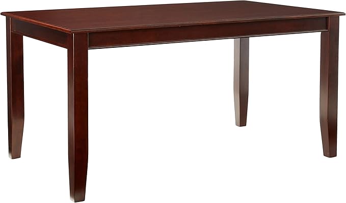 Dudley Rectangle Dining Table - 36x60 Inch Black Kitchen Table with Sturdy Legs