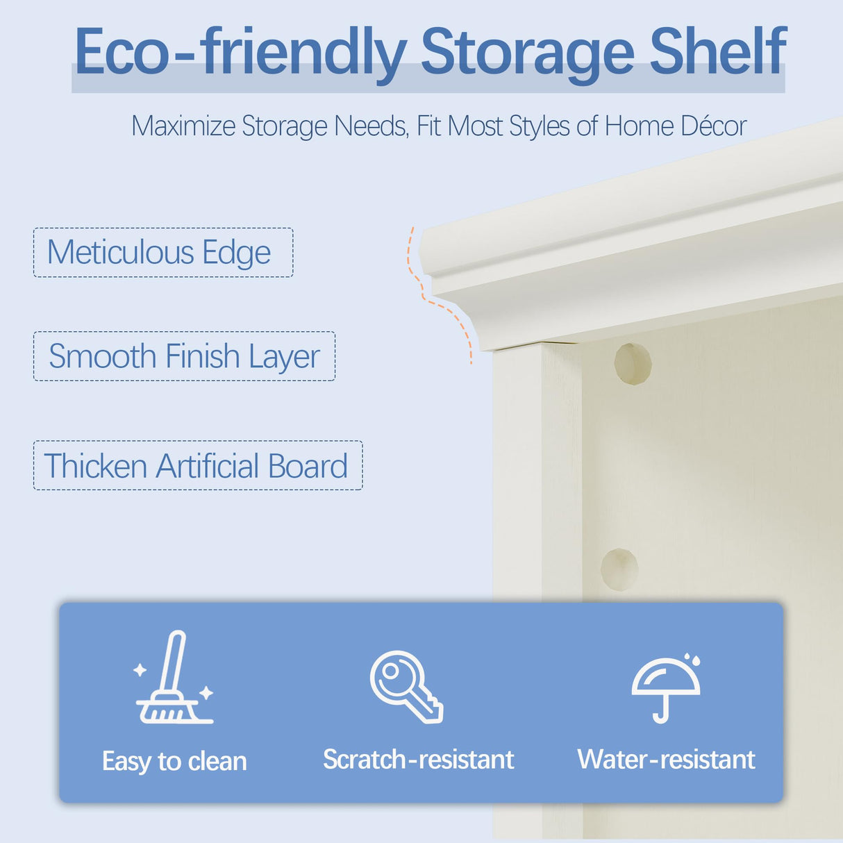 5-Shelf Tall Bookcase White Wooden Bookshelves 33in Wide 5 Tier Bookcases with Adjustable Shelves Floor Standing Display Storage Shelves 70 in Tall Bookcase for Home Office, Living Room, Bed Room