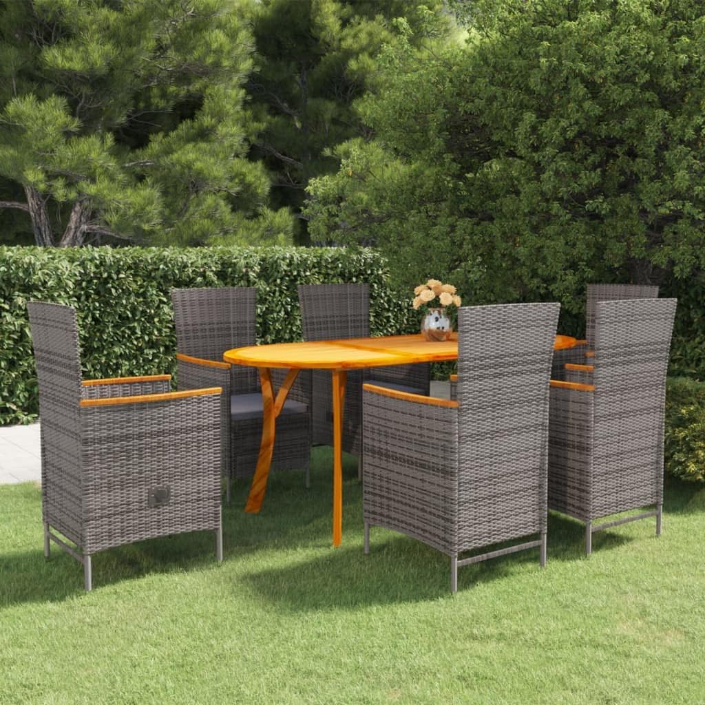Patio Dining Set 7 Piece, Outdoor Dining Set for 6, Table and Chair
