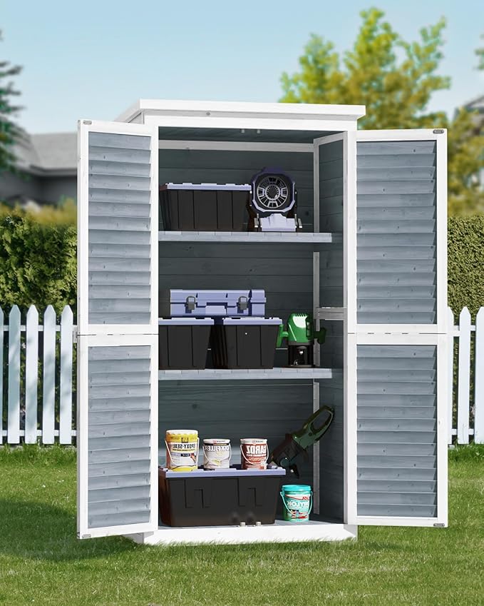 63.2" Outdoor Storage Cabinet with Double Doors