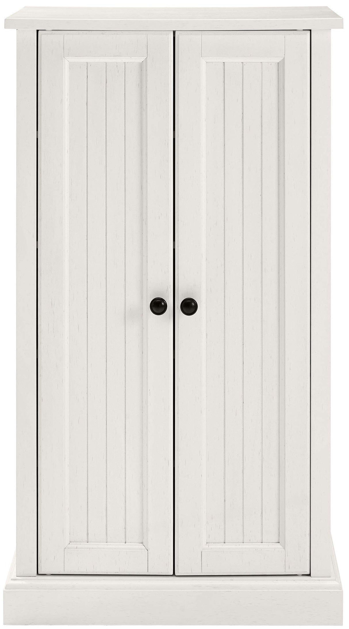 Seaside Kitchen Pantry Cabinet and Accent Cabinet Bundle - Distressed White