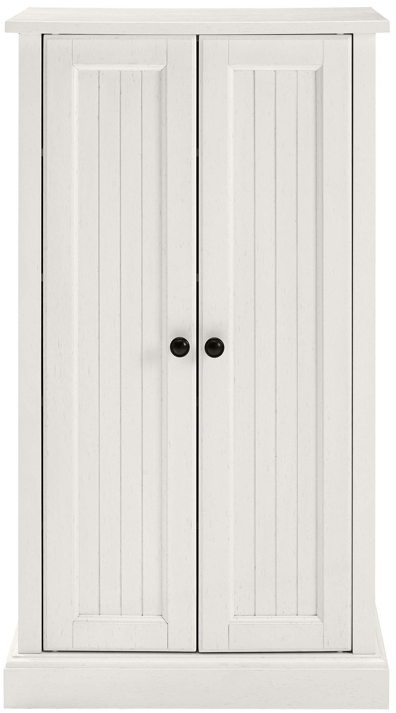 Seaside Kitchen Pantry Cabinet and Accent Cabinet Bundle - Distressed White