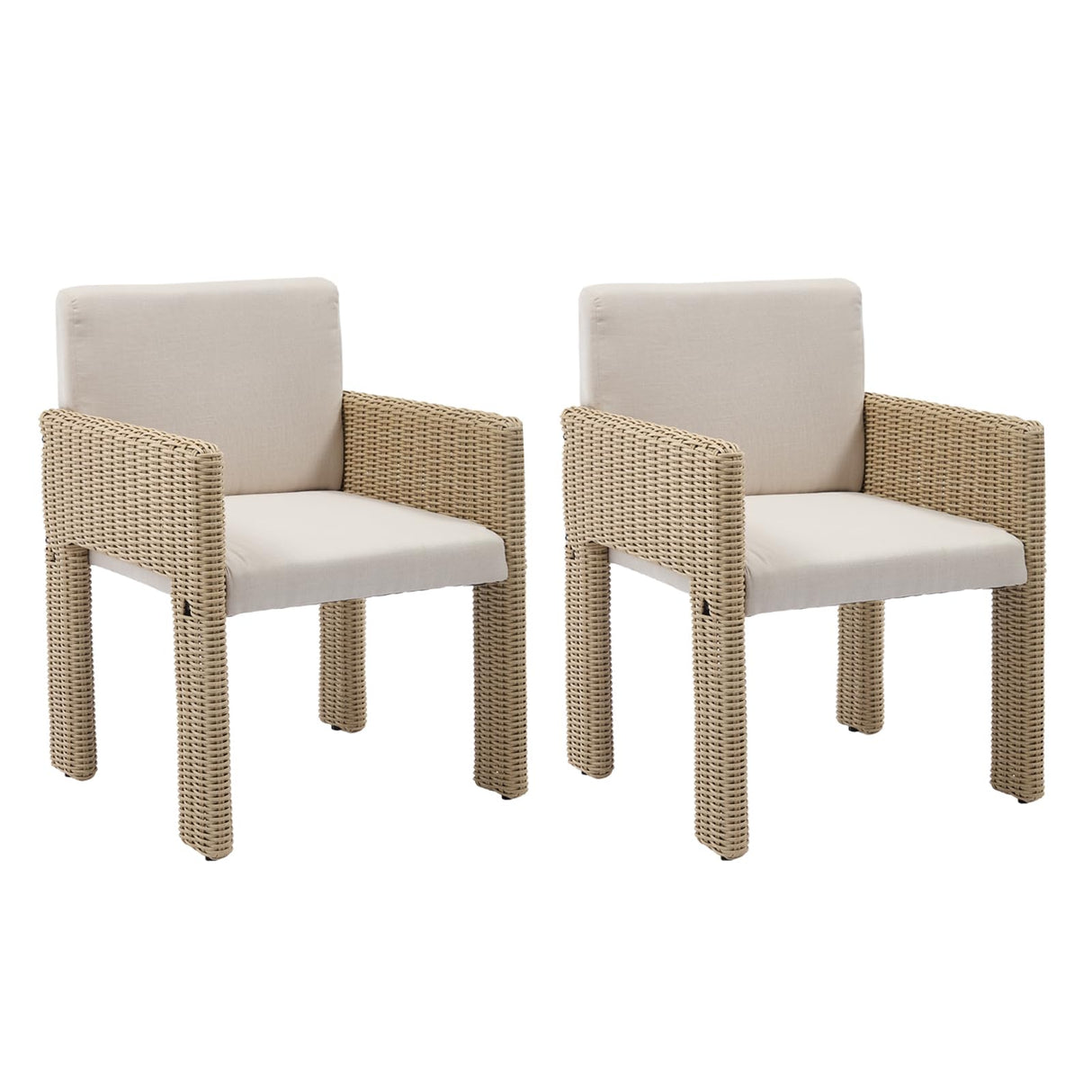 Dining Chairs Set of 2, Patio Modern Dining Chairs with Backrest