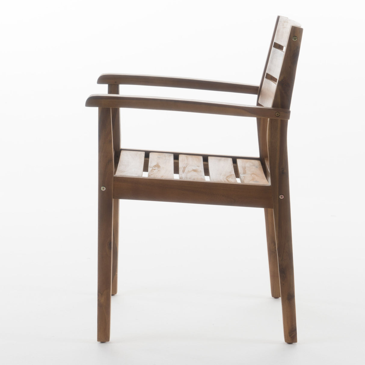 Stamford Outdoor Acacia Wood Dining Chairs, 2-Pcs Set, Teak Finish