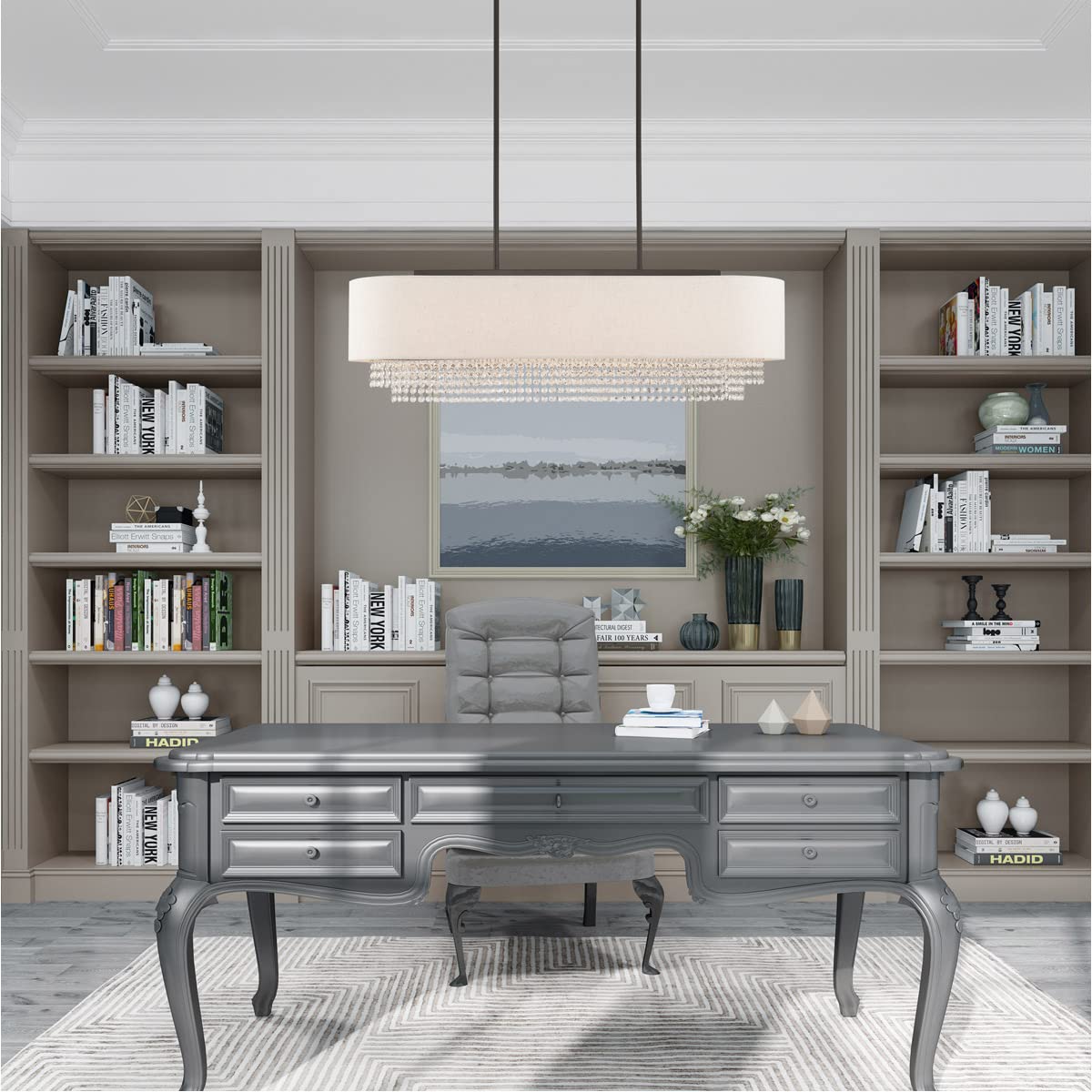 Lighting 51125-92 Carlisle - 41" Five Light Linear Chandelier