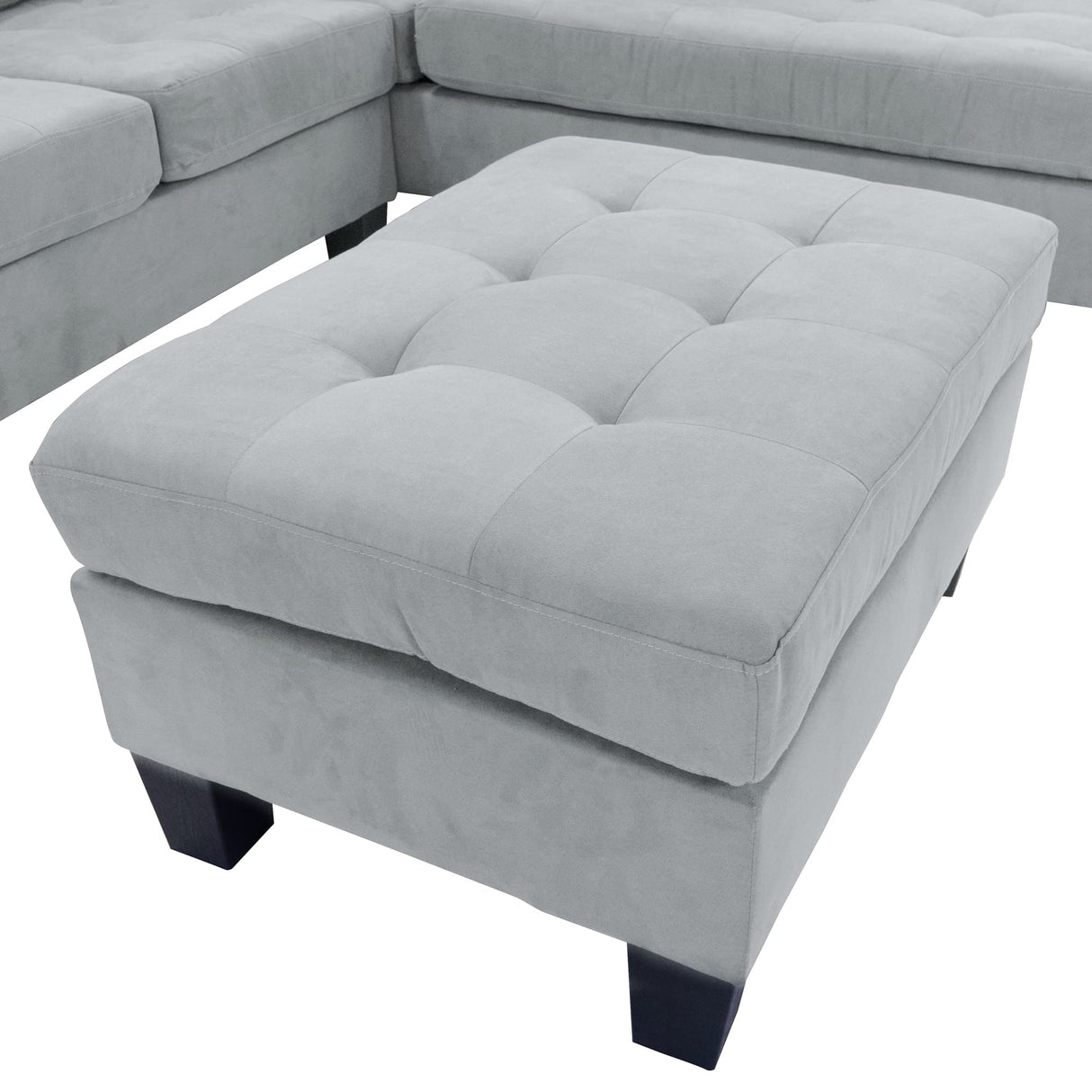 LLC 3 Piece Modern Reversible Sectional Sofa Couch