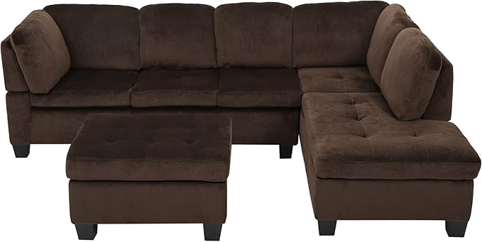 Canterbury Fabric Sectional Set, Charcoal