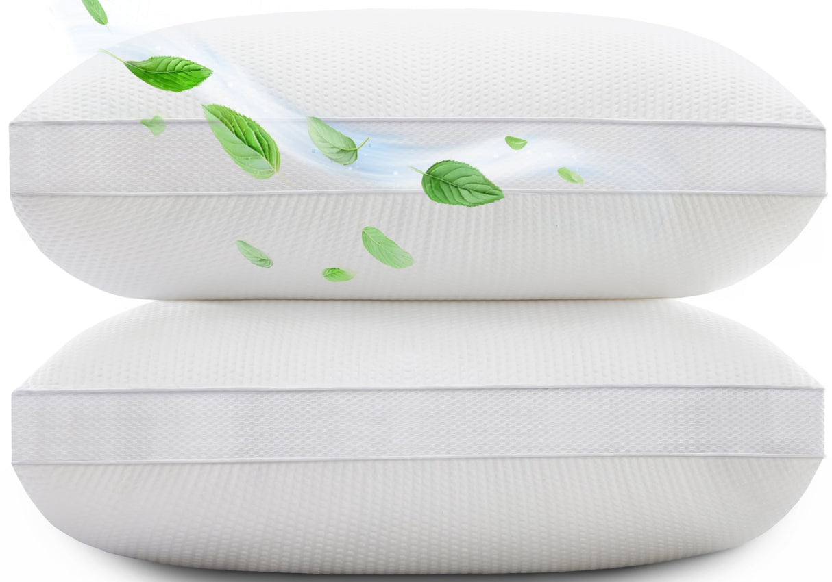 Bed Pillows for Sleeping Firm and Soft Queen Size Set of 2