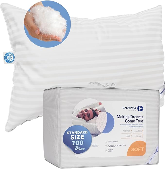 Down Pillows Queen Size Pack of 1 - Family Made in New York