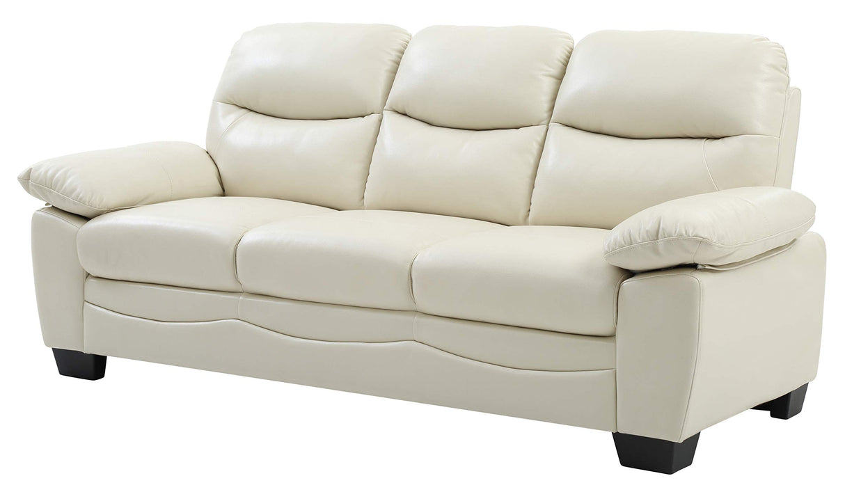 Upholstered Sofa, Pearl Faux Leather